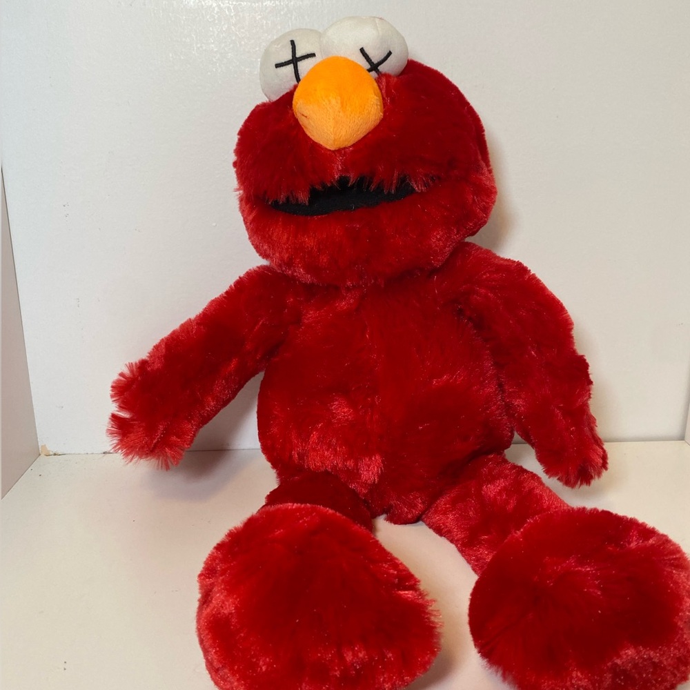 KAWS x Uniqlo Sesame Street Dead Elmo Plushie